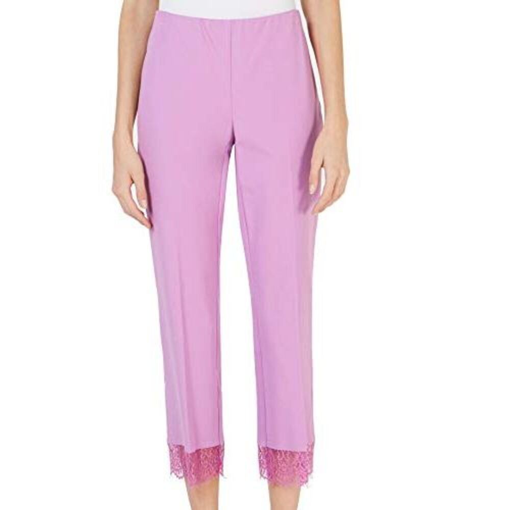 Alfani Cropped Lace Hem Pants